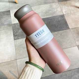 304不鏽鋼保溫杯 雙層真空保溫壺 戶外便攜運動水壺 莫蘭迪色系隨身杯, 珊瑚紅 800ML, 1個