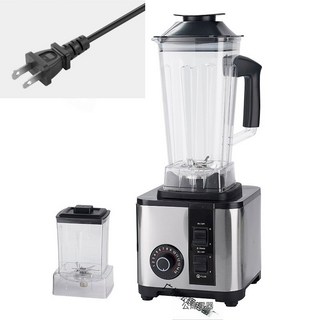 跨境外貿Blender商用不鏽鋼破壁機家用料理機多功能攪拌機碎冰機, 7630-不鏽鋼雙杯-美規:一個