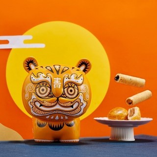 【青澤】沃虎瓷器精裝禮盒-紀念珍藏版【限量】, 1個, 黃色, 陶瓷限量紀念珍藏罐*1入 肉鬆餅30g*2入(葷) 醬心起酥片20g*5入(奶蛋素) 鹹蛋黃牛軋餅10.5g*5入(奶蛋素) 琪瑪酥-黑糖口味10g*5入(蛋素) 醬心蛋捲25g*6入(奶蛋素)-花生口味*3/芝麻口味*3