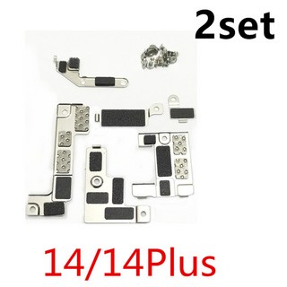 2Set 메인 보드 내부 금속 iPhone 15 Plus 용 나사 12 13 14 Pro Max 11 브래킷 홀더 클립 LCD 배터리 커버 나사 플레이트, [11] 2x for 14 14Plus, 1개