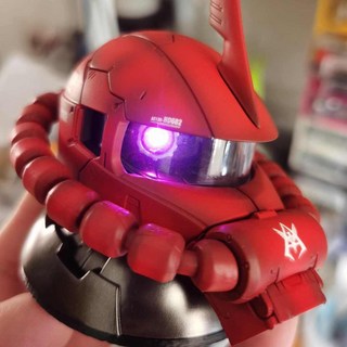 台灣出貨 機動戰士 扎古頭可下指令 反饋擺件 車載 居家 擺設 收藏 送禮 朋友 推薦 生日禮物, 扎古【量產版】,內置電池版【禁止車載使用】