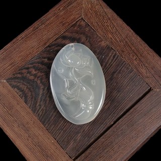 博古珍藏 天然高冰黃玉髓花卉玉珮項鍊配飾．頂級全美玉石．禮盒禮物．感恩特賣, 1個, 黃