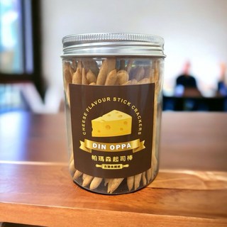 Din歐巴 DIN OPPA帕瑪森起司棒100g - 香醇起司風味家庭零食, 1個, 帕瑪森起司棒-單罐