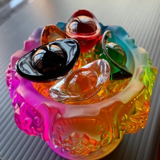 畫意坊 五行 元寶 琉璃聚寶盆 招財風水擺件 開業禮品/家居裝飾