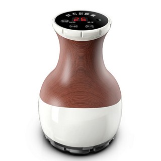 Smart 豪華充電款 砭石熱敷美體刮痧拔罐儀, 紅棕色
