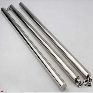 삼절곤 무술 시범용 스테인레스 쌍절봉 성인 연습기, 1000g 25mm 원형 삼절곤, 1개