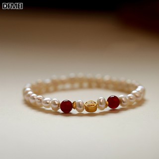 DFMEI 天然淡水珍珠手鍊女輕奢小衆簡約高級感新中式手鍊不易掉色手飾