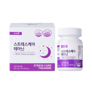 스트레스 긴장완화 마음 편안한 테아닌 영양제, 1개, 60정