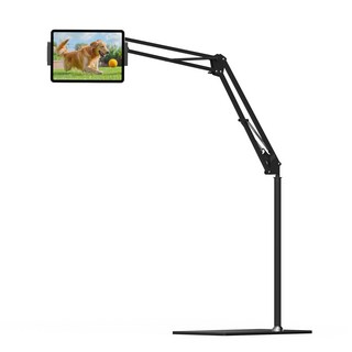 제이원 탄소강 접이식 자바라 스탠드 탭 패드 태블릿 스마트폰 침대 거치대 대형 155cm, 블랙 X JW-STND100 X 1세트, 1개