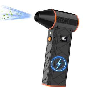 Allilio 초강력 무선 에어건 180000 RPM 차량용 폭력 터빈 선풍기 컴퓨터 캠핑 가정용, 오렌지