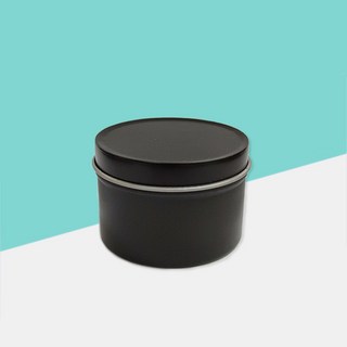廠商鐵盒 應急防災蠟燭空罐 60*40mm 馬口鐵盒, 1個, 黑色