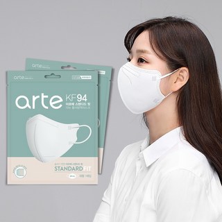 아르떼 새부리형 마스크 KF94 100매, 4개, 화이트, 25매입