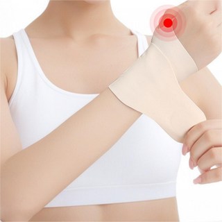 최종 타이틀경량 통기성 손목보호대 여름용 배드민턴 테니스 건초염 고정 압박, 베이지, 1개