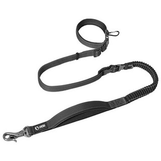 누즈펫 중형견 대형견 핸즈프리 리드줄, 블랙, 1개