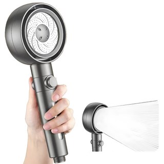 享家品 雙渦輪蓮蓬頭 - 強勁增壓 一鍵止水 可拆洗設計 多層過濾系統, 配件（蓮蓬頭濾芯 (五個裝)）, 1個