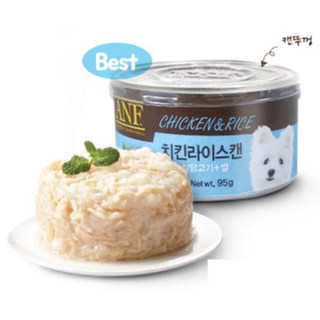 강아지 캔 사료 95g 촉촉한 습식사료 24개 간식캔, 치킨라이스, 1세트
