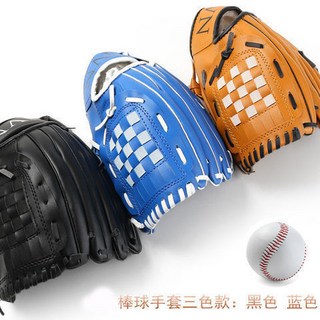 【開發票/統編】棒球手套 壘球手套 內野手套 兒童 少年 成人 男女 親子 加厚 左右手通用 耐磨防滑 比賽訓練必備, 11.5寸黑色+球, 1個