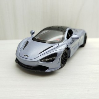 宅米吉 全新盒裝現貨 1:32 麥拉倫 720S 銀藍色 合金 模型車 聲光車 玩具 兒童 禮物 收藏 交通, 1個