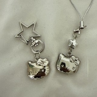 HDRNGRZ 메탈실버 헬로키티 실버키티 키링