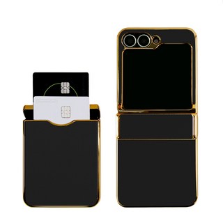 리네시 갤럭시 호환 Z플립 힌지보호 소가죽 카드수납 휴대폰 케이스