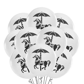 해외 Malayan Products Carousel 말 풍선 12개 라텍스 회전목마 생일 파티 장식 원형 교차로 카니발 라이드 테마 이벤트 30.5cm12인치 표준 사이즈 미국