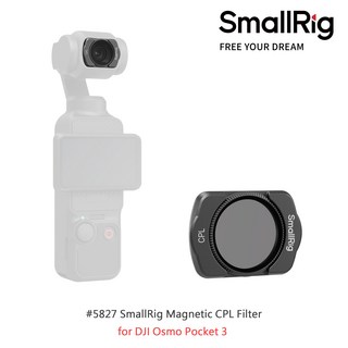 SmallRig 磁吸 CPL 濾鏡，適用於 DJI Osmo Pocket 3，消除反光，色彩鮮明，快速安裝, 1個, 5827