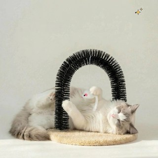 혼반홈 고양이 스탠드형 털관리 장난감, 1개, 혼합색