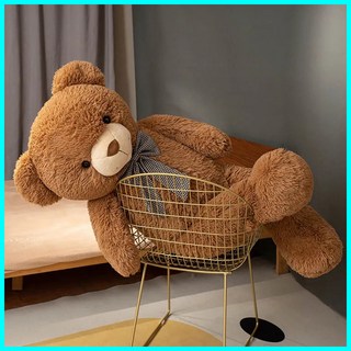 瀾錦書捨 可愛熊熊毛絨玩具大熊公仔娃娃泰迪熊玩偶，柔軟舒適睡眠抱枕，生日禮物送女生, 忌廉大熊*【珊瑚粉】,直角1.8m全長約1.4m【禮物款】, 1個