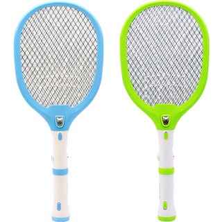 원버튼 터치식 간편충전식 LED 전기모기채, 그린