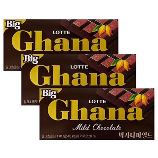빅 가나 마일드 초콜릿, 110g, 3개
