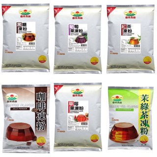 嚴選SHOP 惠昇 1kg多口味果凍粉：咖啡、紅茶、茉綠茶、草莓、葡萄、黑糖，輕鬆製作美味甜點, 1個, 1kg惠昇茉綠茶凍粉*1包