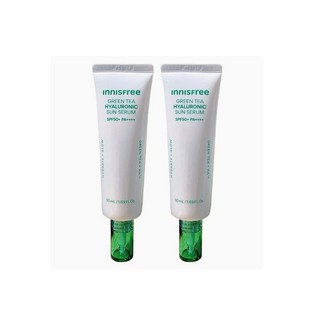 [더블기획] 이니스프리 그린티 히알루론산 수분 선세럼 SPF50+ PA++++ 50mL+50mL 기획세트, 1개