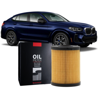BMW X4시리즈 오일필터+엔진오일세트, M40d G02 B57 7L, 1세트, 2번 오일필터+엔진오일