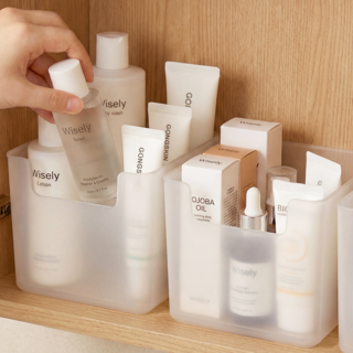 한누네 국내생산 욕실 화장실 정리함, 10개, 투명