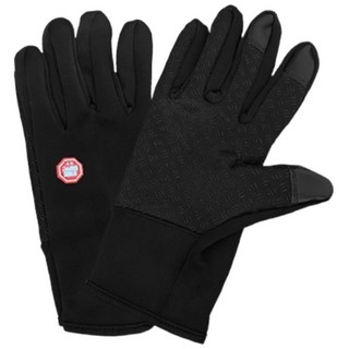 防寒手套 防風防水加絨保暖禦寒機車騎士觸控手套【PJ0036】, 黑色