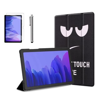 갤럭시탭A7 10.4 호환 슬림 북커버 스탠드 케이스+액정보호필름+터치펜 SM-T500N T505N 케이스나라, 앵그리, 1개