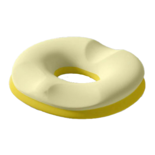 리브에어 메모리폼 치질 도넛방석 꼬리뼈 원형, 옐로우, 1개