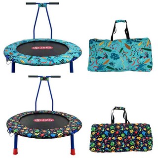 Jolly 兒童叢林主題彈跳床，附安全扶手，室內運動玩具，色彩鮮明，安全穩固，組裝簡單, 怪獸派對#40272, 1個