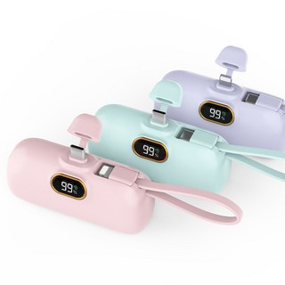 PD 고속 22.5W 도킹형 보조배터리 5000mAh, 블랙, 메인C타입_서브8핀