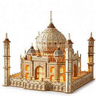 싱글레이드 무드등 뮤직박스 3d 퍼즐, 타지마할, 388피스, 1개