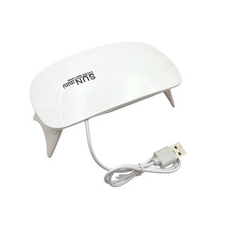 新款优惠UV膠滴膠用品UV固化燈光療燈美甲燈凝膠燈紫外線燈LED便利烤燈折疊光療機光固化燈, 1個, 白色