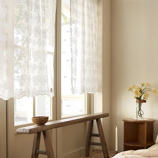 화이트블라썸 레이스 커튼 2size