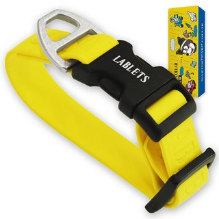 랩릿 반려동물 방수 목줄, 1개, 네온 옐로우