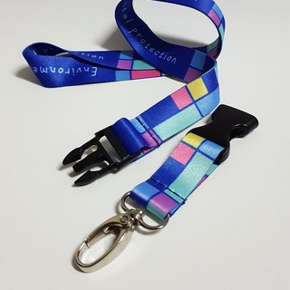 HONGYIYAYI CREATION 識別證掛繩 環境保護圖案, 環保藍, 1套