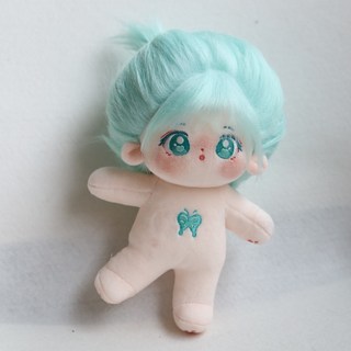 지오몽 20cm 인형 민키 무속성 인형 솜 아이돌 인형 솜뭉치 뼈깅, 민트, 1개