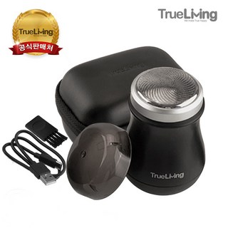 트루리빙 무선 휴대용 미니 전기면도기, 블랙, TL-ERZ6