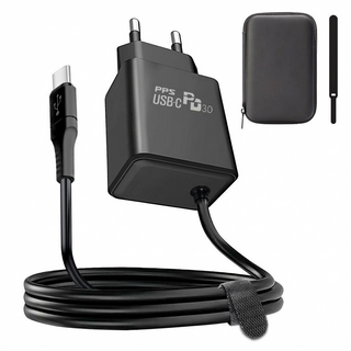 PD PPS C타입 일체형 케이블 25W 초고속 충전기 군대 반입, 1개, 블랙