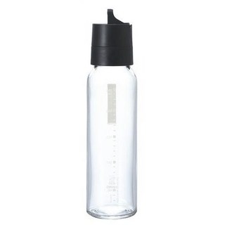 HARIO 耐熱玻璃按壓式調味罐 醬油瓶240ml (白/黑) 日本代購, 1個, 黑色(現貨)