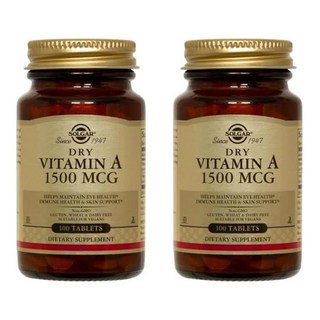 솔가 드라이 비타민A 1500mcg 타블렛, 100정, 2개