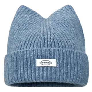 어른 니트 고양이 귀 모자 두꺼운 비니 하라주쿠 편지 데칼 모자 사이클링 웨어